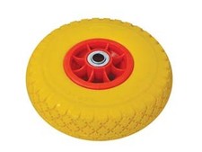 RUOTA PER CARRELLO PU PIENA MM.260 CERCHIO PLASTICA  ø mm.260x85 foro mm.20  ...