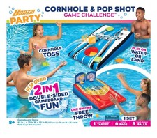 Gioco da biliardo galleggiante gonfiabile 2 in 1 CornHole/pop shot/pallacanestro divertimento famiglia