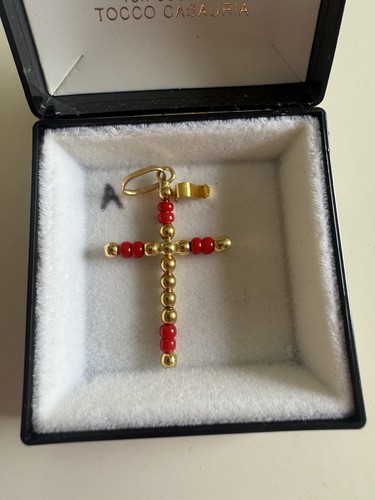 Ciondolo oro 18kt corallo - ciondolo, e