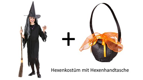 Costume strega nero 128 - costume,