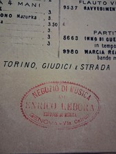 spartiti vecchi ENRICO REBORA GENOVA 120 pagine