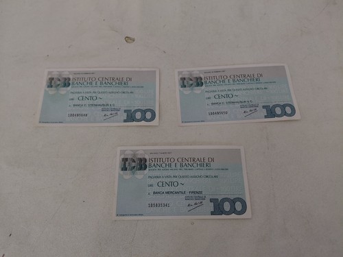 Assegni circolari 100 lire - assegni,