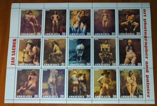 Foglio francobollo jan saudek - francobollo,