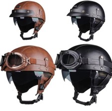 Casco Moto Retrò con Visiera