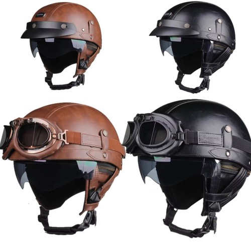 Casco moto retrò con visiera - con,