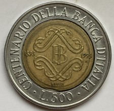 500 lire centenario banca