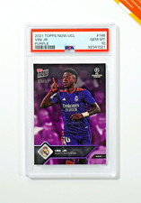 Topps Now PSA 10 Vini Jr /99 Viola UEFA Champions League 2021 Inglese