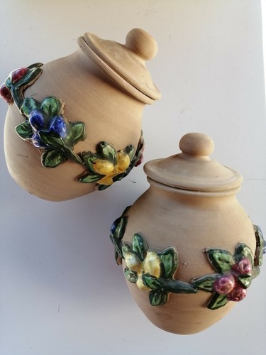 Coppia barattoli terracotta - coppia,