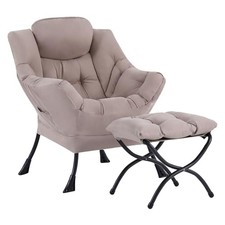 Sedia pigra con pouf - ,