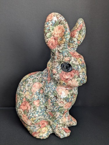 Statuina coniglietto decoupage