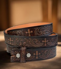 Cintura western vera pelle