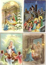 CARTOLINE AUGURI BUON NATALE ANNI 70/80 - AUGURALI VINTAGE DA COLLEZIONE