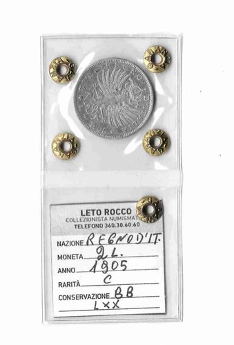1905 regno italia - regno, moneta