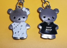 2x Portachiavi Coppia Lei e Lui Orso Doppio Regalo Fidanzati Amore Innamorati