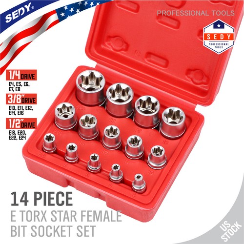 Torx star bit female e - 14,