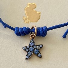 Dodo Pomellato Bracciale Collana Ciondolo Stella Marina Oro Rosa Zaffiri Blu Uni