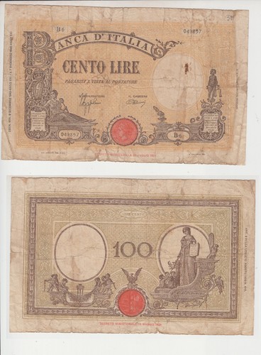Regno 100 lire grande b - 100,