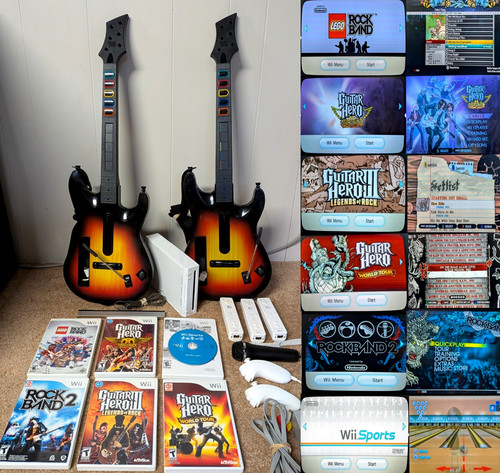 Nintendo wii console guitar - wii,