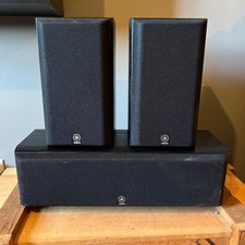 Yamaha NS-C55 Center & NS-E55 Bookshelf Speakers Set Home Audio Black