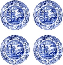 Blue Italian Salad Plates Set