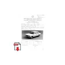 1972 Fiat 132 (1600) Scheda di