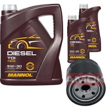 Kamoka Olio mannol Diesel Tdi 5W-30 7L per Mazda 6 Familiare 2.2 Mzr-Cd 2.0 Di