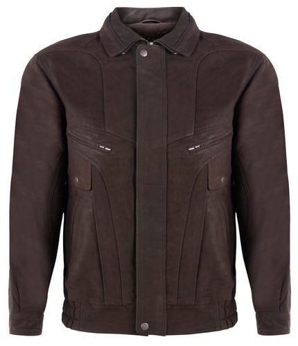 Giacca bluson pelle - bluson, marrone