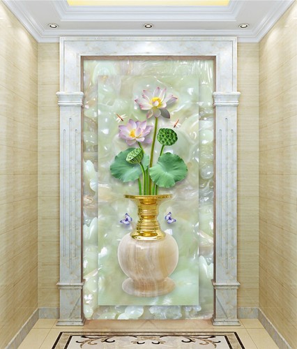 Carta parati lotus - da, 3d