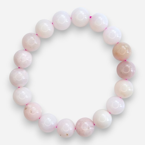 Bracciale opale rosa 10mm - bracciale,