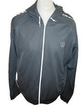 Giacca con cappuccio Fred Perry da uomo tracktop circa taglia XL logo sulla m...