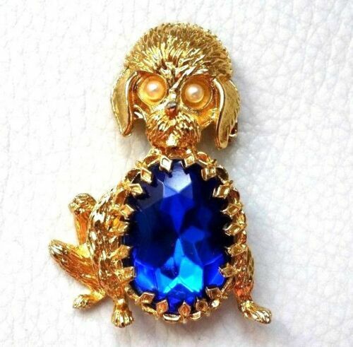 Rare broche vintage - vintage, chien