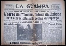 GRANDE TORINO TRAGEDIA SUPERGA - lotto quotidiani d'epoca