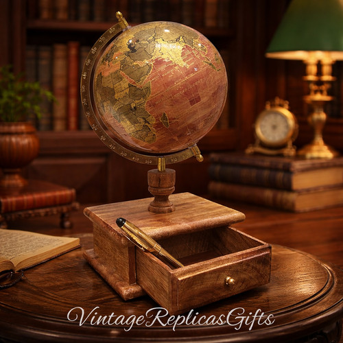 Mappamondo girevole vintage - , 8"