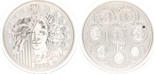 Francia euro argento - 1, 1/2