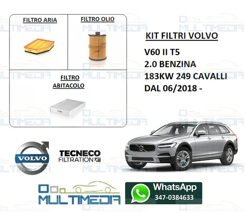 Kit tagliando filtri volvo - filtri, v60