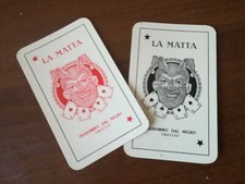 2 vecchie carte da gioco JOKER playing card MATTE JOLLY 