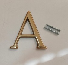 LETTERA A PER NUMERO CIVICO IN OTTONE H. CM. 8 CASA PALAZZO UFFICIO ESTERNI