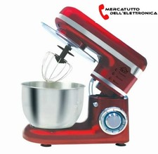 Impastatrice Planetaria Sbattitore DCG KM1401R Acciaio Potenza 1000W 4,5L, Rosso
