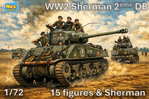 20mm ww2 french sherman - 1/72,