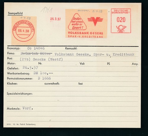 S1341 francotipo afs - afs, carta