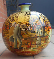 BRENNO BENATTI 1989 CERAMICA VASO DIPINTO LE 4 STAGIONI ? - NAIF NAIFS