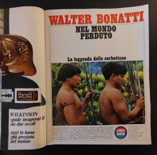 WALTER BONATTI NEL MONDO PERDUTO SOLO INSERTO SU RIVISTA EPOCA Aprile 1968