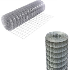 25m Rotolo Rete Metallica Zincata Elettrosaldata Maglia 5x7,5cm per Recinzione