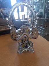 Cesto posy vetro rumeno coriandoli schizzati matrimonio tavolo vintage soffiato a mano