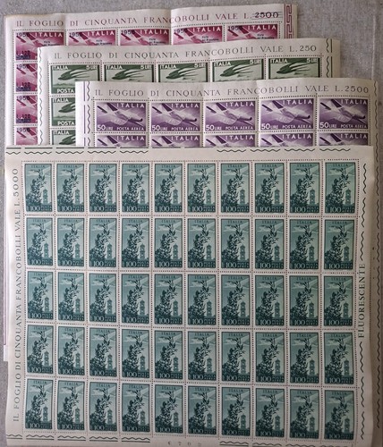 Francobolli repubblica 1956 - francobolli, 1956/71