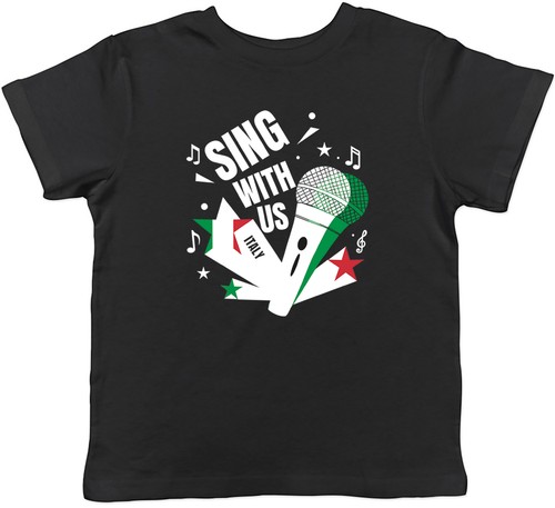 Maglietta italia musica canta - italia,