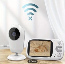 Digital Video Baby Monitor With Long-range Signal 3.2" LCD Screen, Two-way...