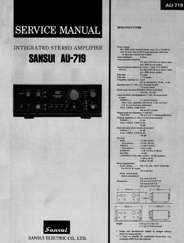 Sansui 719 service manual - au-719,