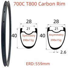 Cerchio carbonio bici ghiaia