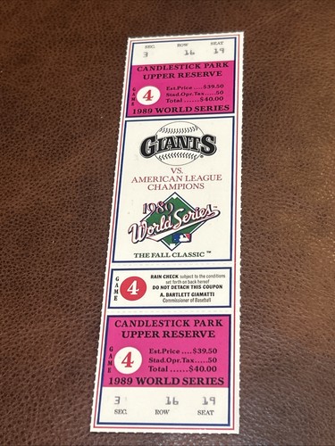 World series 1989 - world, 4